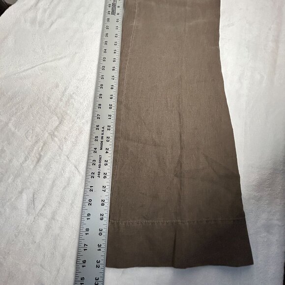 Cabi Womens Vintage Washed Linen Wide Leg Pants Size 10 Brown Style #894 New - Picture 10 of 10